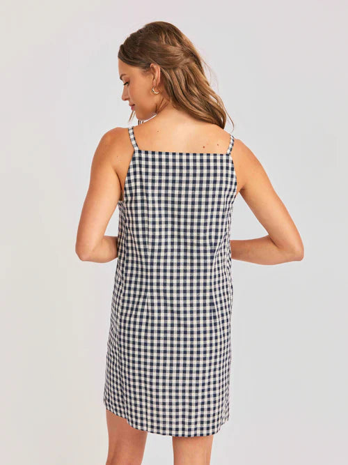 Sadie & Sage Mustang Gingham Buttoned Mini Dress