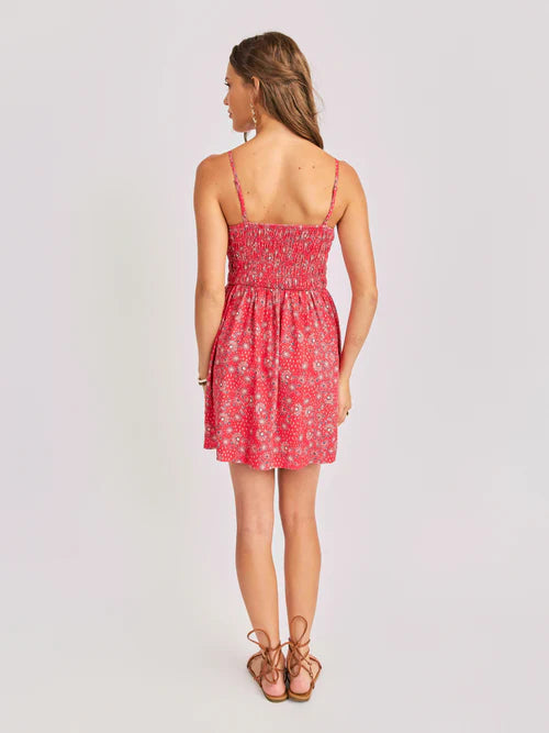 Sadie & Sage Firecracker Shirred Mini Dress
