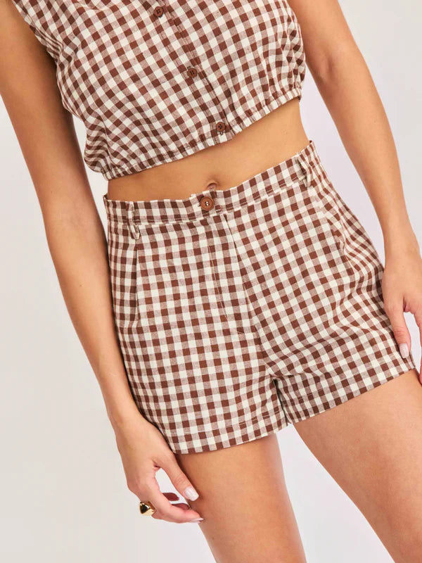 Sadie & Sage Mustang Gingham Shorts