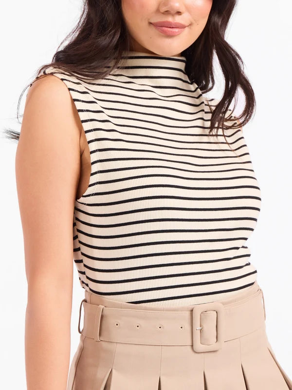 Brioche Mockneck Knit Tank