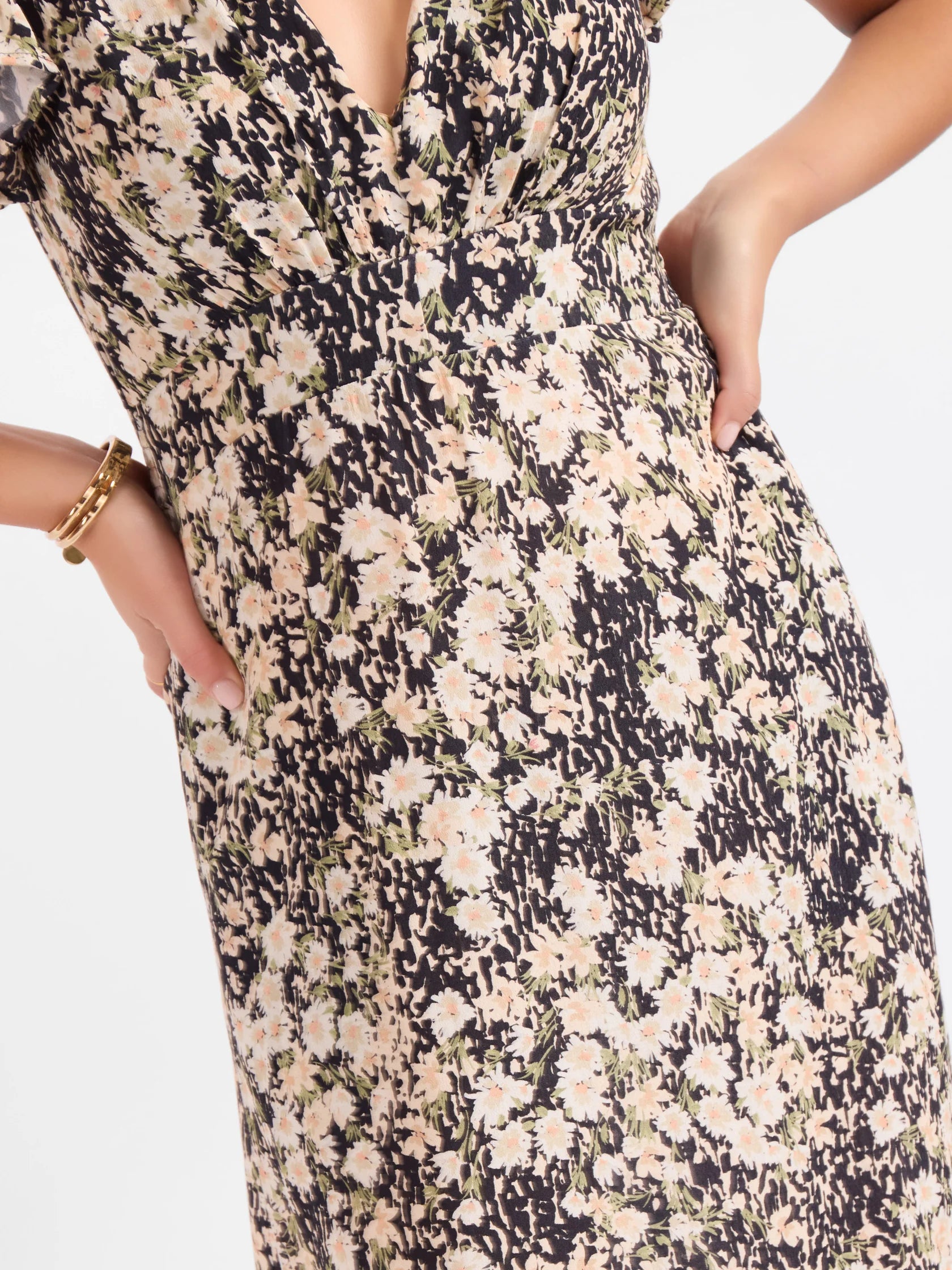 Painted Fields Midi Dress