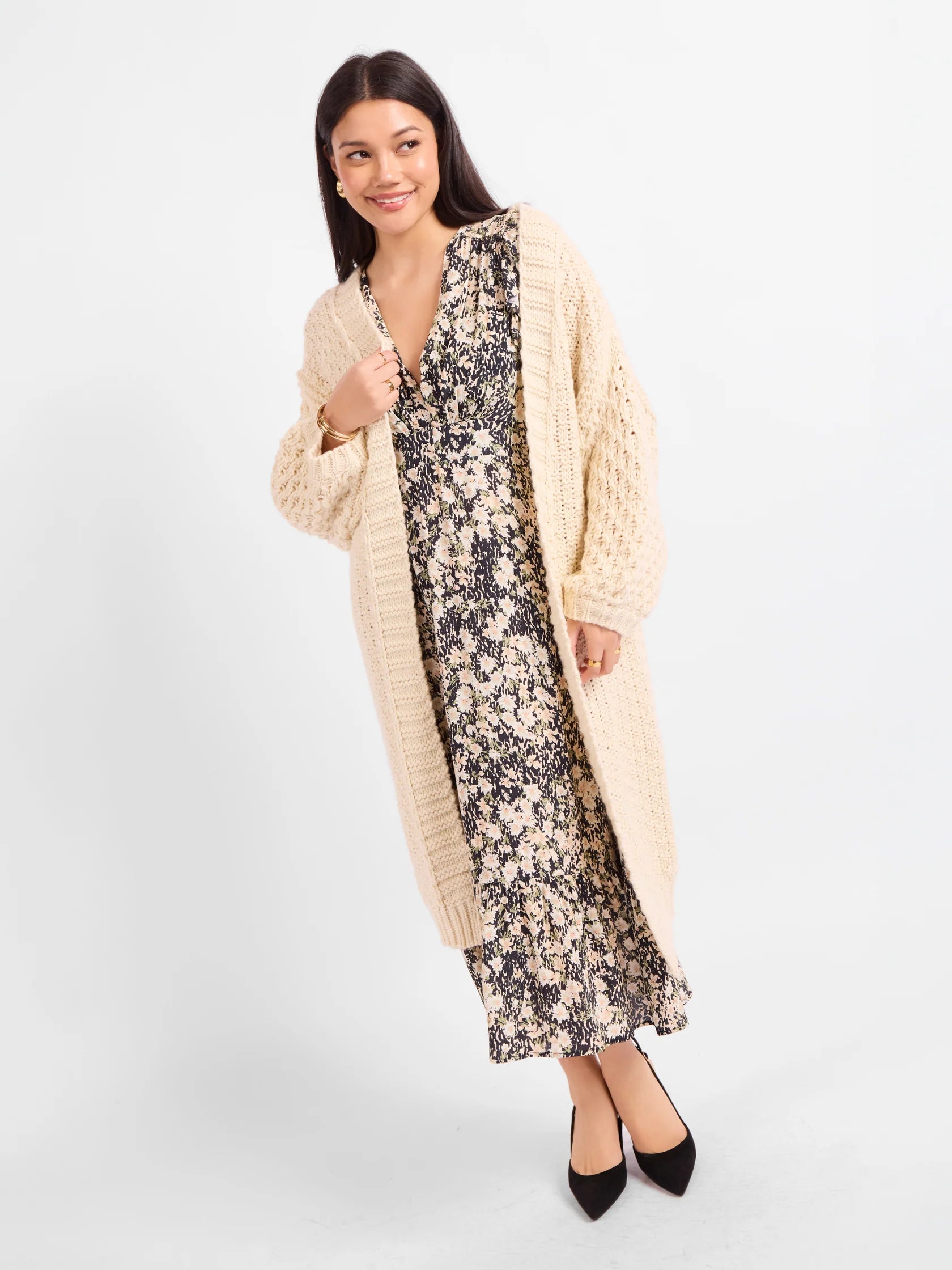 Iggy Handknit Open Cardigan