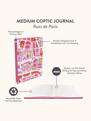 Rues De Paris Medium Coptic-Bound Journal