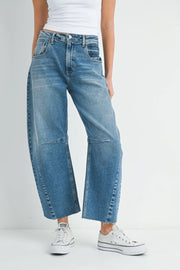 BARREL JEAN W/SEAMS