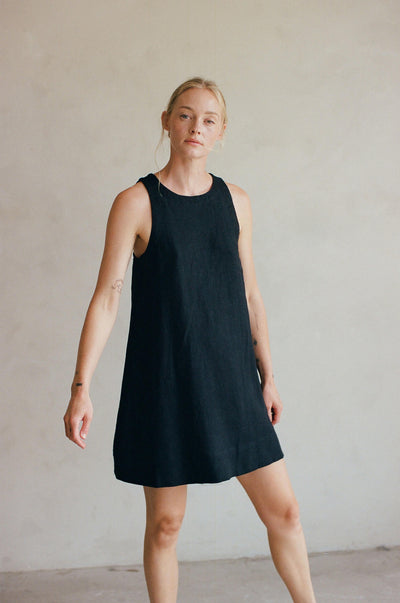 Novella Mini Linen Dress