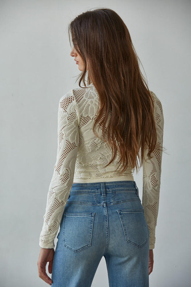 Jaquard Fishnet Top