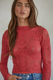 Jaquard Fishnet Top
