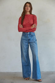 Jaquard Fishnet Top