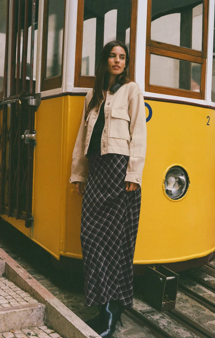 Europa Plaid Maxi Skirt