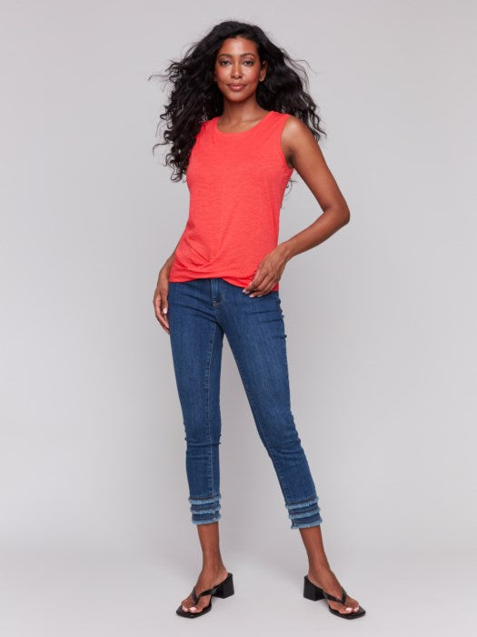 Twisted Front Hem Tank