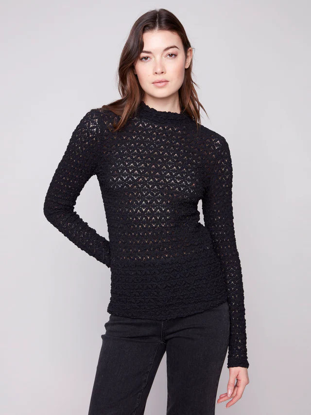 Lace Mock Neck Top