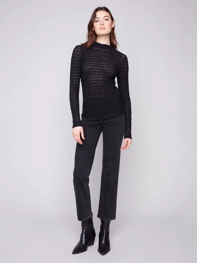 Lace Mock Neck Top