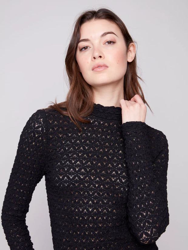 Lace Mock Neck Top