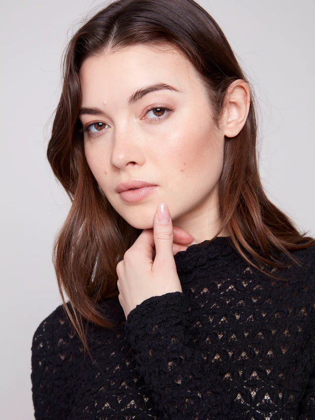 Lace Mock Neck Top
