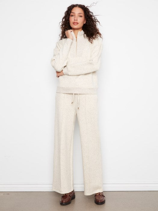 Half Zip High Collar Sweatshirt