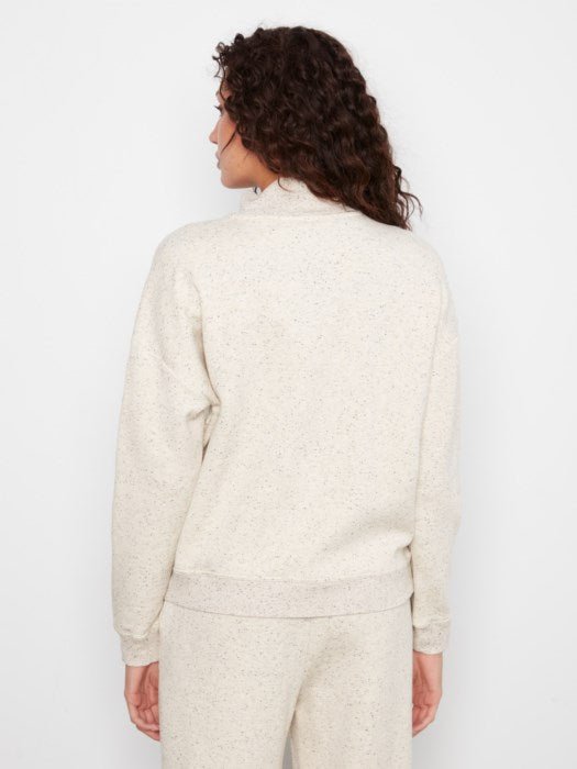 Half Zip High Collar Sweatshirt