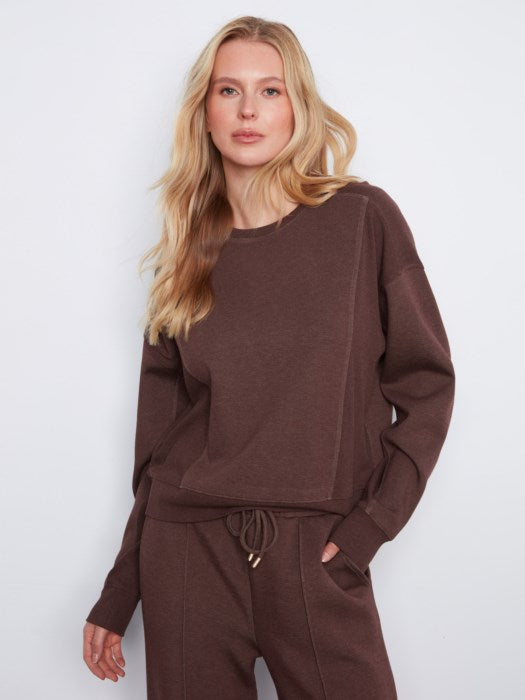 Chocolate Scuba Pullover Top
