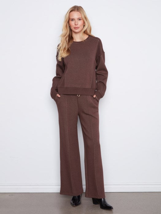 Chocolate Scuba Pullover Top