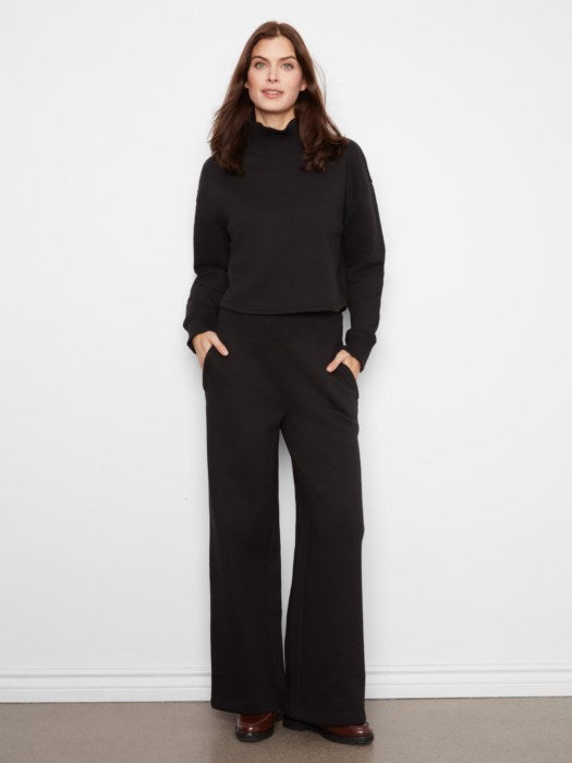 French Terry Mockneck Top
