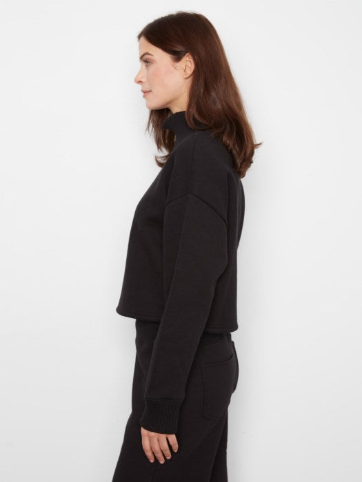 French Terry Mockneck Top