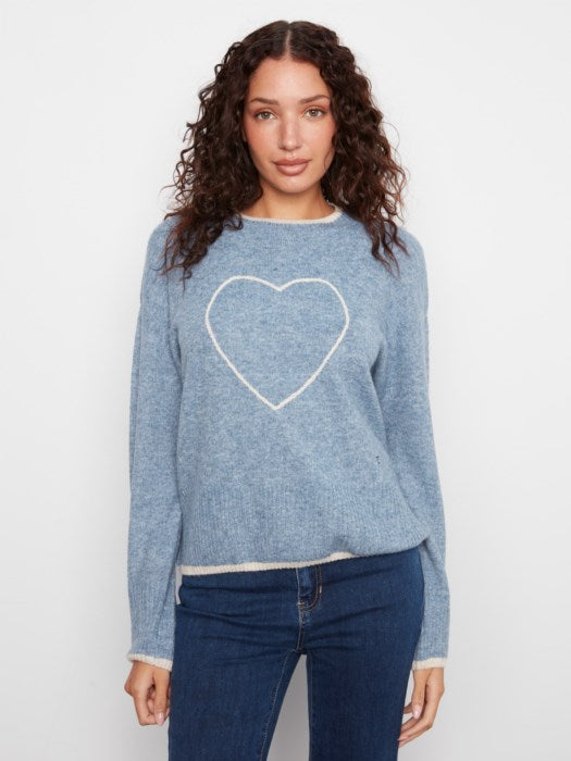 Heart Embroidered Sweater
