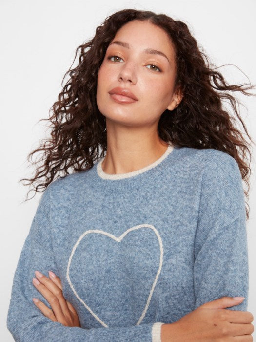 Heart Embroidered Sweater