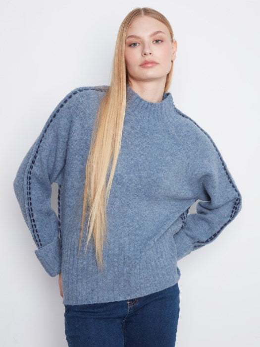 Raglan L/S Sweater w/ Stitch Detail