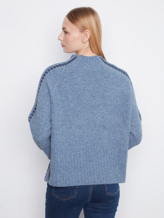 Raglan L/S Sweater w/ Stitch Detail
