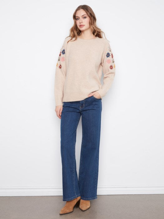 Daisy Embroidered Sweater