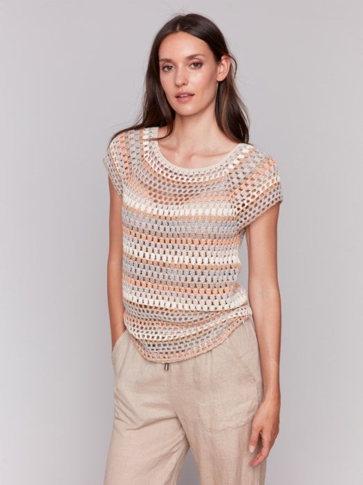 Charlie B Crochet Raglan Haley Top