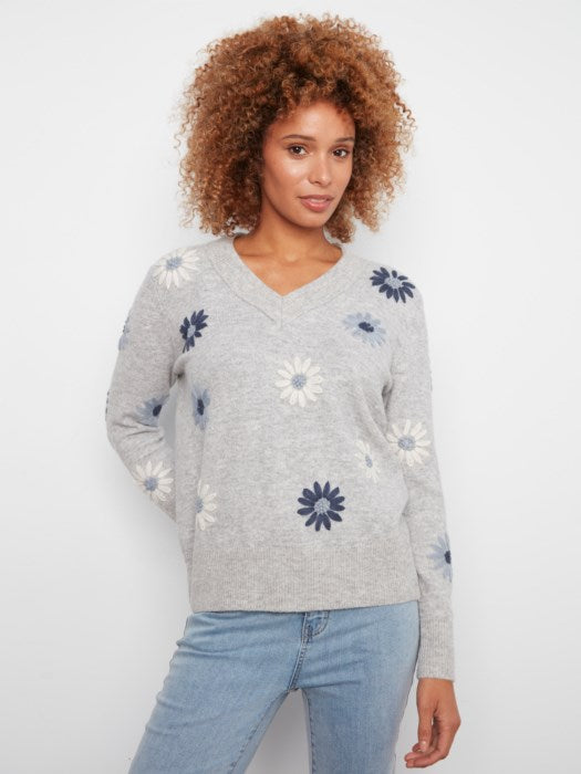 Daisy V-Neck Sweater