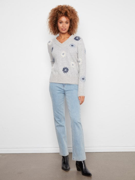 Daisy V-Neck Sweater