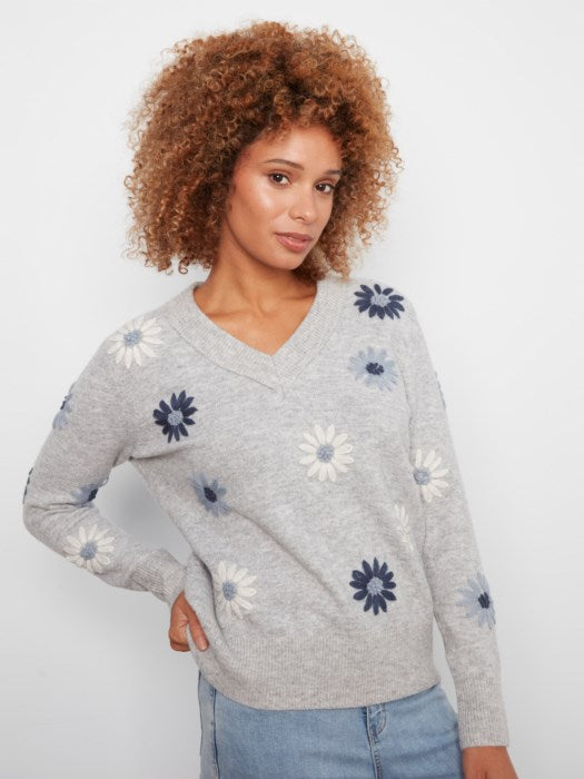 Daisy V-Neck Sweater