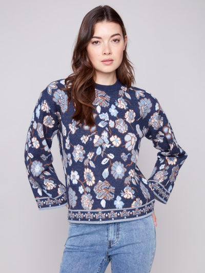 Lucy Crew Neck Jaquard Sweater