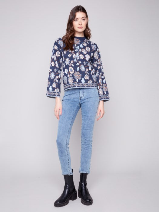Lucy Crew Neck Jaquard Sweater