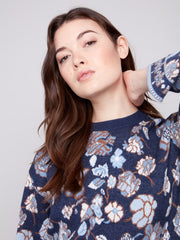Lucy Crew Neck Jaquard Sweater