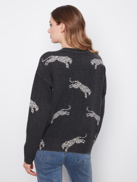 Leaping Leopards Pullover Sweater