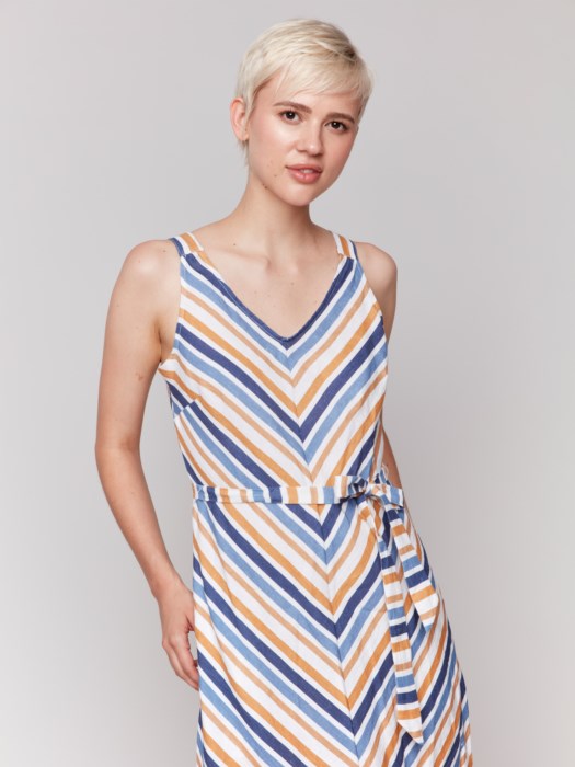 Charlie B Striped Maxi Dress