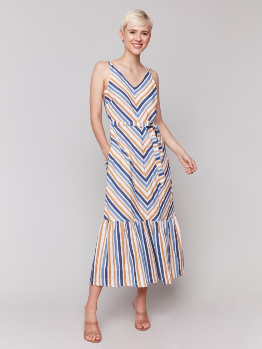 Charlie B Striped Maxi Dress