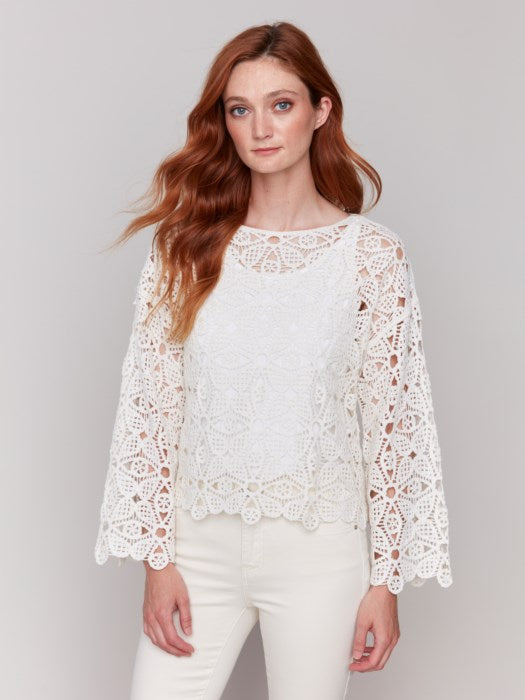 Charlie B Crochet Boatneck Top