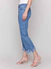 Charlie B Fringe Bottom Denim