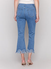 Charlie B Fringe Bottom Denim