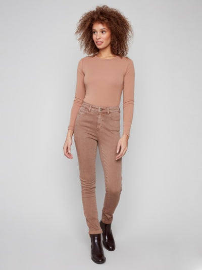 Cuffed Hem 5 Pocket Twill Pants