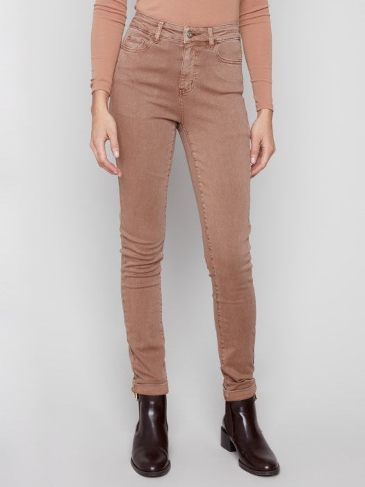 Cuffed Hem 5 Pocket Twill Pants