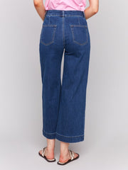 Charlie B Cropped Front Patch Pocket Denim