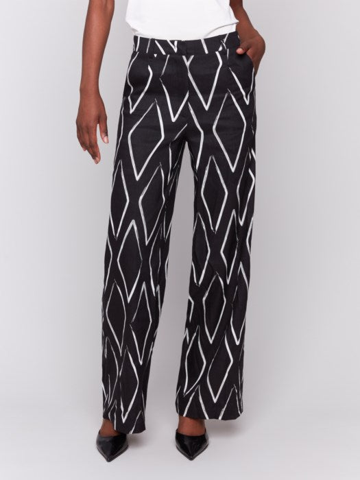 Charlie B PRINTED PANTS W/ POCKETS