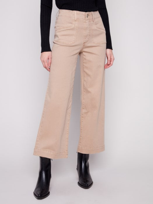 Cropped Twill Pants