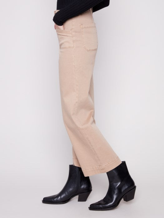 Cropped Twill Pants
