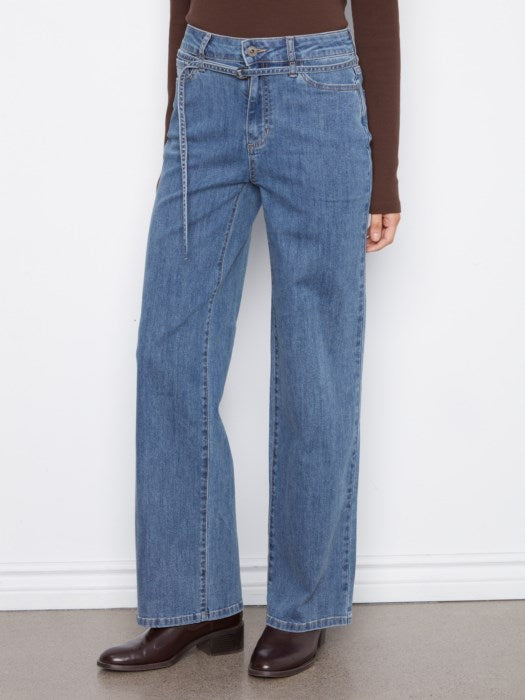 Belted Wide Leg Denim
