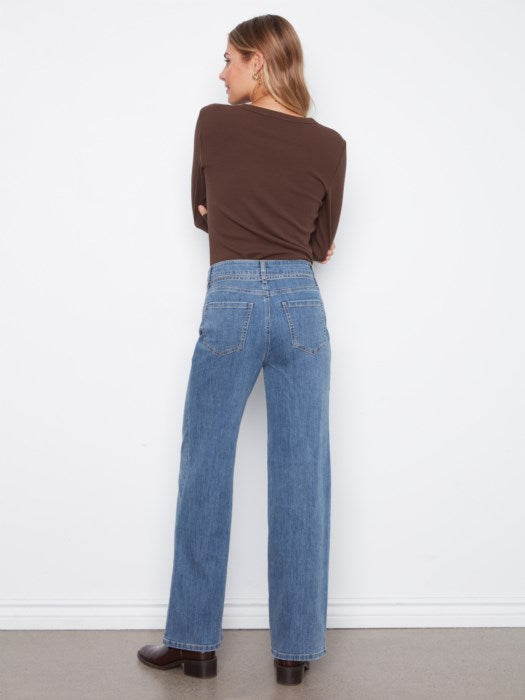 Belted Wide Leg Denim